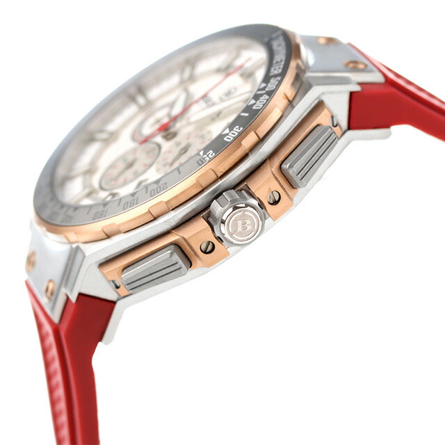 ブレラ ミラノ GRANTURISMO GT2 CHRONOGRAPH QUARTZ ラグスポ クオーツ 腕時計 メンズ クロノグラフ BRERA MILANO BMGTQC4505A アナログ ホワイト レッド 白 ブランド おしゃれ 防水 プレゼント 男性 実用的