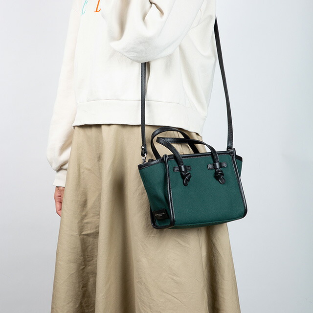 ジャンニキアリーニ ハンドバッグ レディース ブランド GIANNI CHIARINI BS 8065 CNV-SE グリーン 軽量 小さめ 手提げ 高級 おしゃれ プレゼント 女性 実用的 かわいい