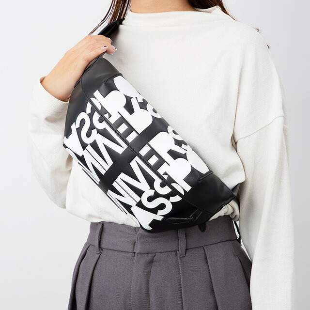 バ－バリ－ ボディバッグ メンズ ブランド BURBERRY 8051849 ブラック／ホワイト