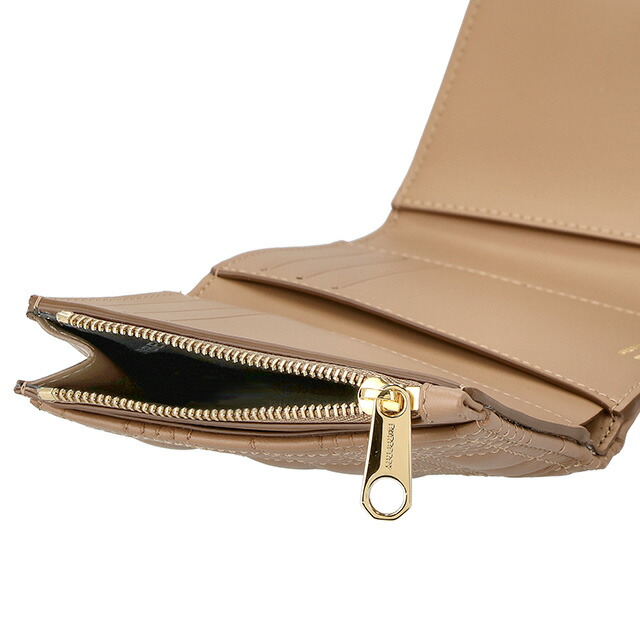 バ－バリ－ 三つ折り財布 レディース ブランド BURBERRY 8054375 ベージュ ウォレット 高級 おしゃれ プレゼント 実用的