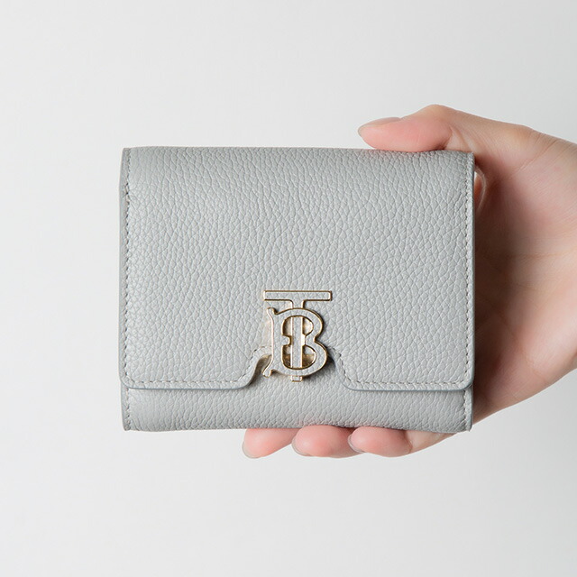 バ－バリ－ 三つ折り財布 レディース ブランド BURBERRY 8070433 グレー ウォレット 高級 おしゃれ プレゼント 実用的