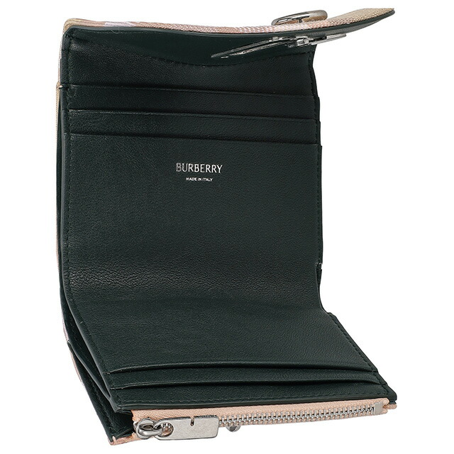 バ－バリ－ 三つ折り財布 レディース ブランド BURBERRY 8081785 ピンク ウォレット 高級 おしゃれ プレゼント 実用的