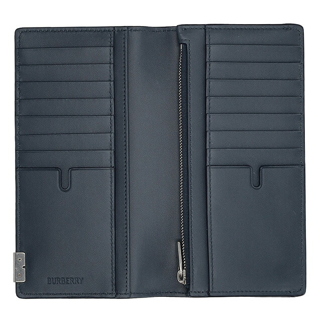 バ－バリ－ 長財布 メンズ ブランド BURBERRY 8085282 ネイビー ウォレット 高級 おしゃれ プレゼント 実用的