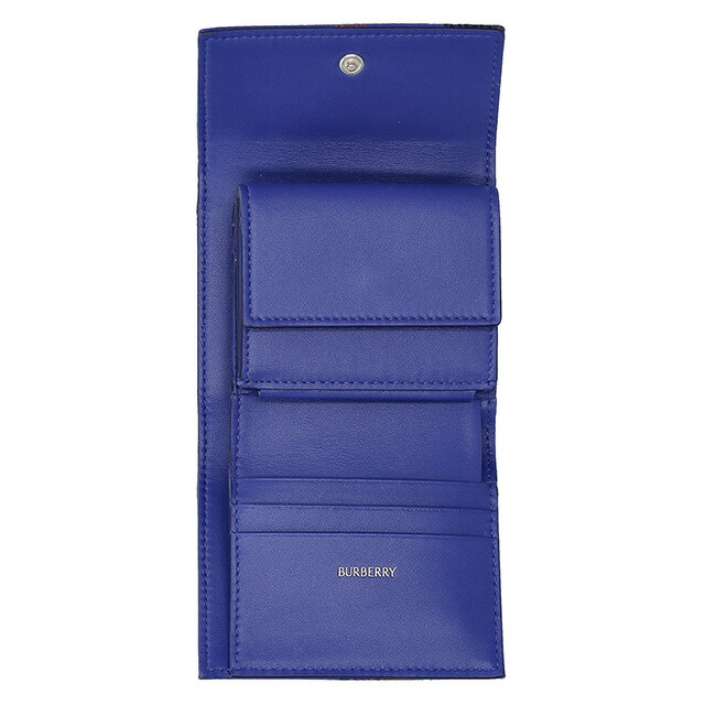 バ－バリ－ 三つ折り財布 メンズ ブランド BURBERRY 8086004 ナイトブルー ウォレット 高級 おしゃれ プレゼント 実用的