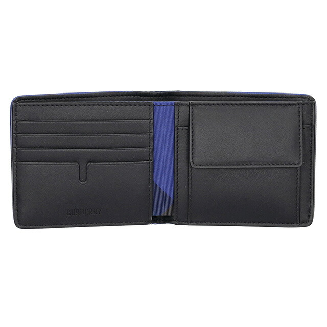 バ－バリ－ 二つ折り財布 メンズ ブランド BURBERRY 8089534 ブラック ウォレット 高級 おしゃれ プレゼント 実用的