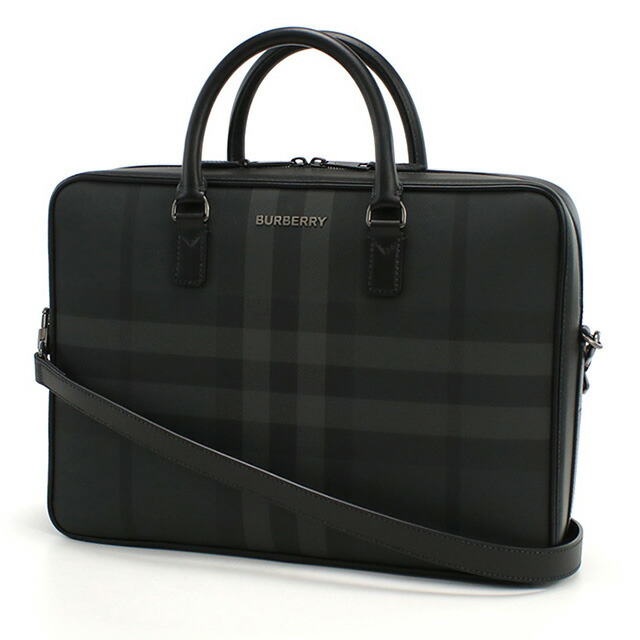 バーバリー ブリーフケース メンズ BURBERRY ルーマニア 8065338 CHARCOAL グレー系 バッグ 軽量 A4 ノートpc ブランド 高級 おしゃれ プレゼント 男性 実用的 かっこいい