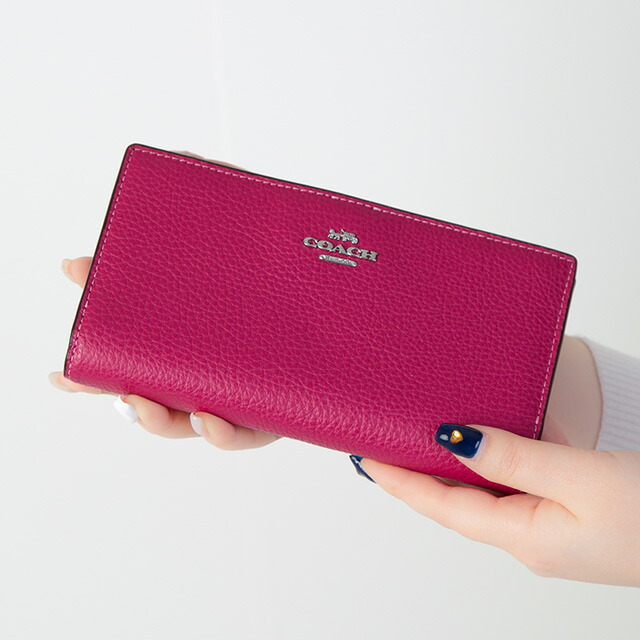 コーチ 長財布 メンズ レディース ブランド COACH C8329 SVC0X ブライトバイオレット ピンク ウォレット 高級 おしゃれ プレゼント 実用的