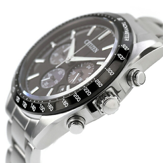シチズン コレクション エコドライブ 腕時計 ブランド メンズ クロノグラフ ソーラー CITIZEN COLLECTION CA4764-57E アナログ ブラック 黒 おしゃれ 防水 プレゼント 男性 実用的