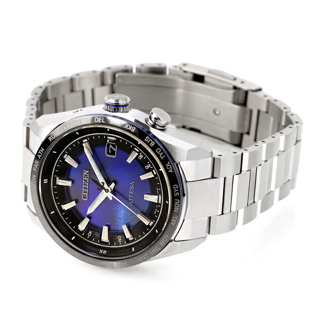 シチズン アテッサ UNITE with BLUE ダイレクトフライト ACT Line エコドライブ電波 腕時計 ブランド メンズ チタン 数量限定 電波ソーラー CITIZEN ATTESA CB0288-65L 日本製 高級 おしゃれ 防水 文字盤 大きい プレゼント 男性 実用的