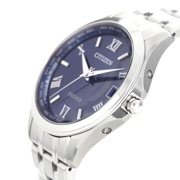 シチズン エクシード エコドライブ電波 CB1080-52L 電波ソーラー 腕時計 ソーラー電波腕時計 ソーラー電波時計 メンズ ブルー CITIZEN EXCEED 高級 ブランド おしゃれ 防水 プレゼント 男性 実用的