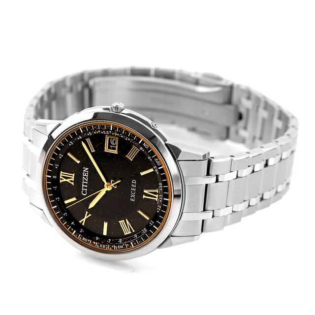 シチズン エクシード ダイレクトフライト エコドライブ電波 腕時計 レディース チタン 数量限定モデル 電波ソーラー CITIZEN EXCEED CB1144-60E アナログ ブラック 黒 日本製 高級 ブランド おしゃれ 防水 軽い 華奢 かわいい プレゼント 女性 実用的