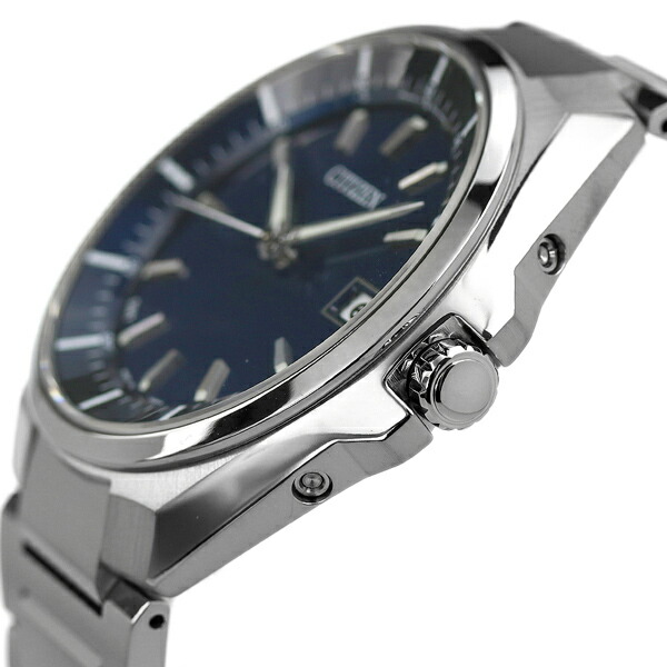 シチズン アテッサ エコドライブ電波 CB3010-57L 腕時計 ソーラー電波腕時計 ソーラー電波時計 メンズ ネイビー CITIZEN ATESSA 高級 ブランド おしゃれ 防水 文字盤 大きい プレゼント 男性 実用的