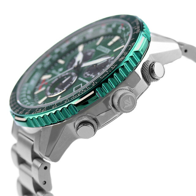 シチズン プロマスター エコドライブ電波 エコ・ドライブ電波時計 ダイレクトフライト SKYシリーズ 腕時計 ブランド メンズ クロノグラフ 電波ソーラー CITIZEN PROMASTER CB5004-59W アナログ グリーン 記念品 プレゼント ギフト