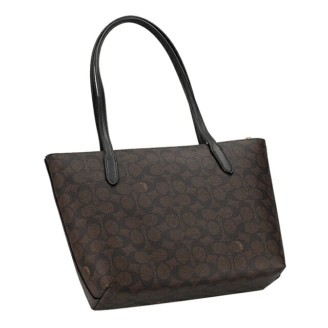 コーチ トートバッグ レディース ブランド COACH Cambodia CBT18 IMXAQ ダークブラウン/ブラック 軽量 手提げ 高級 おしゃれ プレゼント 女性 実用的 かわいい