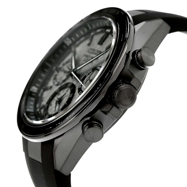 シチズン アテッサ ダイレクトフライト 光発電エコドライブGPS衛星電波 腕時計 ブランド メンズ チタン クロノグラフ ソーラー CITIZEN ATTESA CC4055-14H アナログ シルバー ブラック 黒 日本製