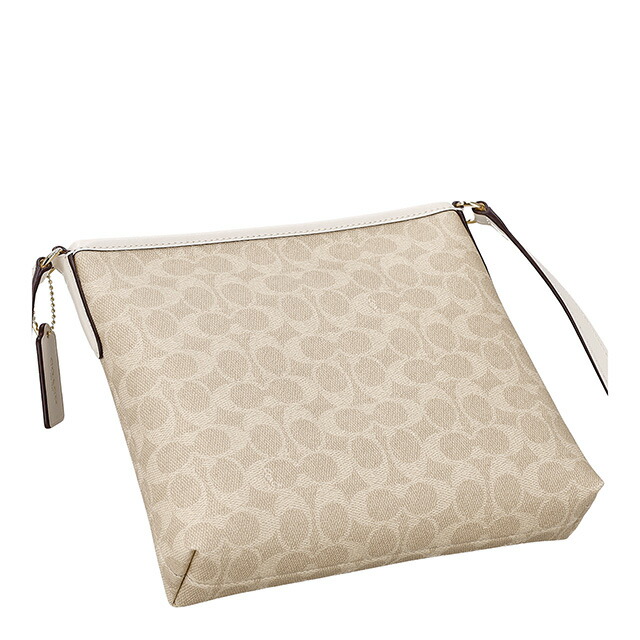 コーチ ショルダーバッグ メッセンジャーバッグ レディース アウトレット ブランド COACH CCQ21 IMXDM ライトベージュ/ホワイト 斜めがけ 高級 おしゃれ プレゼント 女性 実用的 かわいい