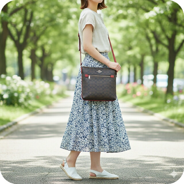 コーチ ショルダーバッグ メッセンジャーバッグ レディース アウトレット ブランド COACH CCQ27 IMXD0 ダークブラウン/レッド 斜めがけ 高級 おしゃれ プレゼント 女性 実用的 かわいい