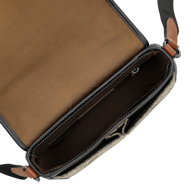 コーチ ショルダーバッグ メッセンジャーバッグ メンズ アウトレット ブランド COACH CE534 QBV1R カーキ/ブラックマルチ ブラウン 斜めがけ 高級 おしゃれ プレゼント 男性 実用的 かっこいい