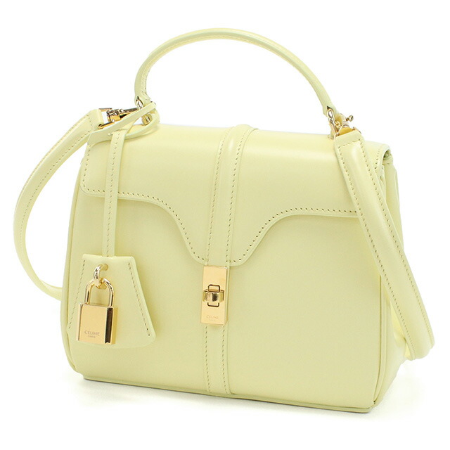 セリーヌ ハンドバッグ レディース CELINE レザー イタリア 19798 YELLOW イエロー系 バッグ 軽量 小さめ 手提げ ブランド 高級 おしゃれ プレゼント 女性 実用的 かわいい