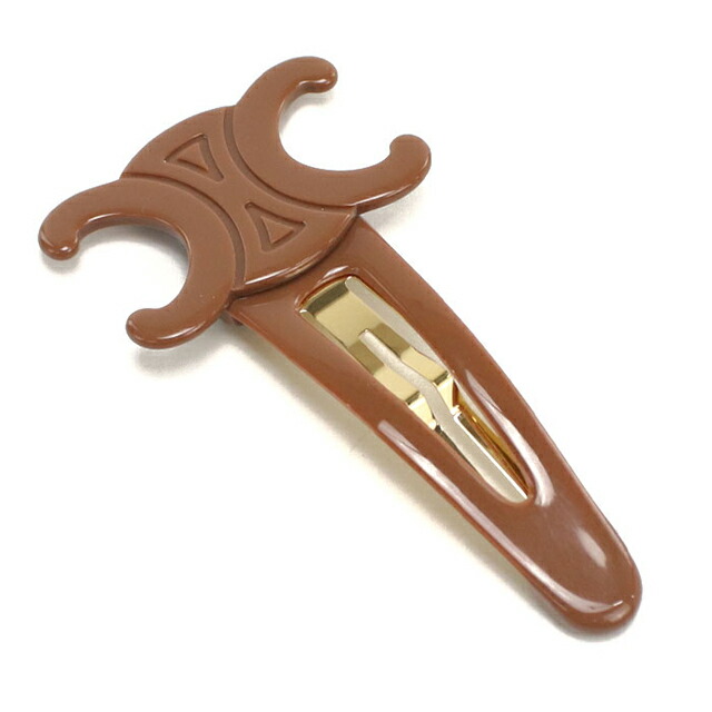 セリーヌ ヘアピン レディース ブランド CELINE 460PT ブラウン ヘアアクセサリー