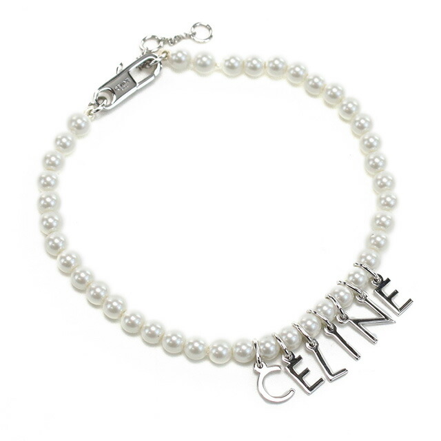 セリーヌ ブレスレット レディース ブランド CELINE イタリア 460PZ ホワイト系 シルバー系 アクセサリー