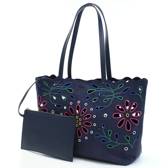 クロエ トートバッグ レディース CHLOE リネン イタリア CHC22SS493G24 NAVY ネイビー系 バッグ 軽量 手提げ ブランド 高級 おしゃれ プレゼント 女性 実用的 かわいい
