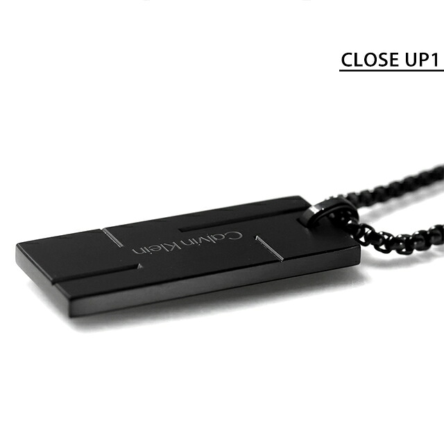 カルバンクライン ネックレス ペンダント メンズ CALVIN KLEIN グリッド GRID プレート 35000059 ブラック アクセサリー ジュエリー ブランド 高級 おしゃれ プレゼント 男性 実用的 かっこいい