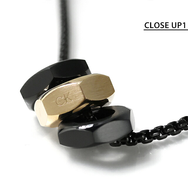 カルバンクライン ネックレス ペンダント メンズ CALVIN KLEIN ラッチ LATCH 35000259 ブラック ゴールド アクセサリー ジュエリー ブランド 高級 おしゃれ プレゼント 男性 実用的 かっこいい
