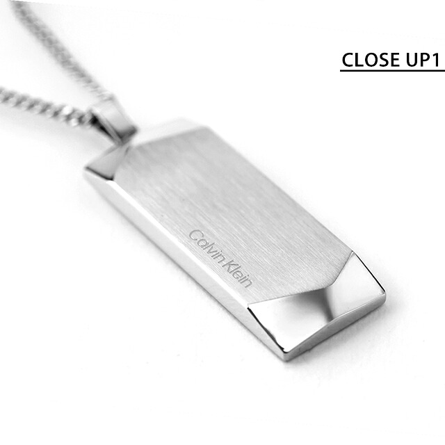 カルバンクライン ネックレス ペンダント メンズ CALVIN KLEIN マグニファイ MAGNIFY プレート 35100011 シルバー アクセサリー ジュエリー ブランド 高級 おしゃれ プレゼント 男性 実用的 かっこいい