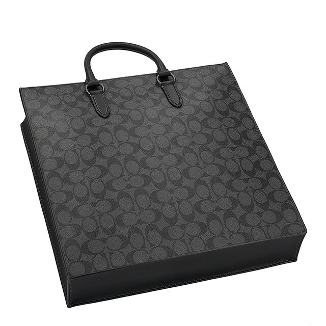 コーチ トートバッグ 2way ショルダーバッグ メンズ アウトレット ブランド COACH CR314 QBMI5 チャコール/ブラック 軽量 手提げ 高級 おしゃれ プレゼント 男性 実用的 かっこいい