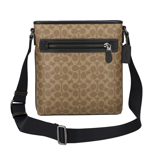 コーチ ショルダーバッグ メッセンジャーバッグ メンズ アウトレット ブランド COACH CW227 QBNRX ライトブラウン/ブラック 斜めがけ 高級 おしゃれ プレゼント 男性 実用的 かっこいい