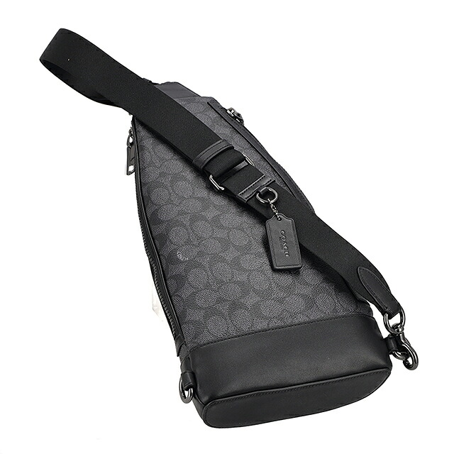 コーチ ボディバッグ メンズ ブランド COACH Cambodia CY801 QBMI5 ブラック/チャコール 斜めがけ 軽量 小さめ ブランド 高級 おしゃれ プレゼント 男性 実用的 かっこいい