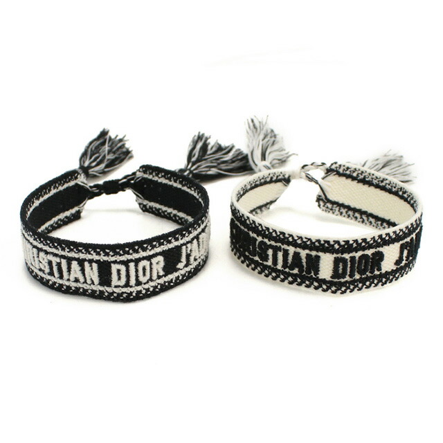 ディオール ブレスレット レディース ブランド Christian Dior イタリア B0961 ブラック ホワイト系 アクセサリー