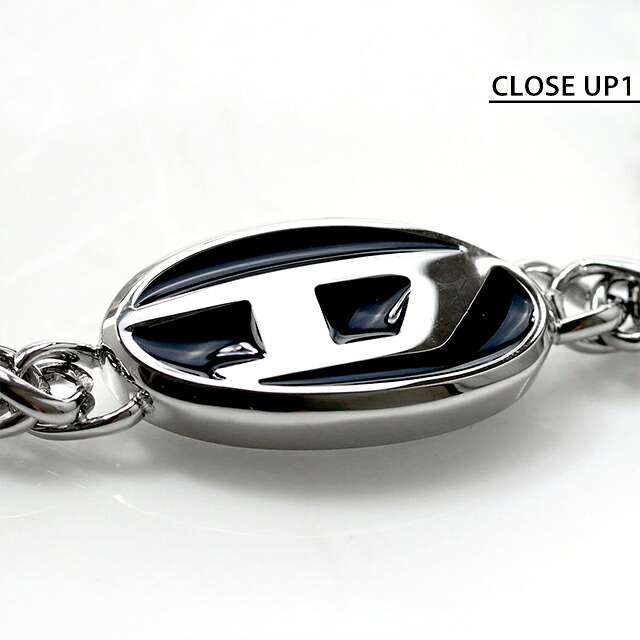ディーゼル ブレスレット メンズ レディース DIESEL チェーン ステンレススチール DX1469040 シルバー ブラック アクセサリー 腕輪 ジュエリー ブランド 高級 おしゃれ プレゼント 実用的 ペア