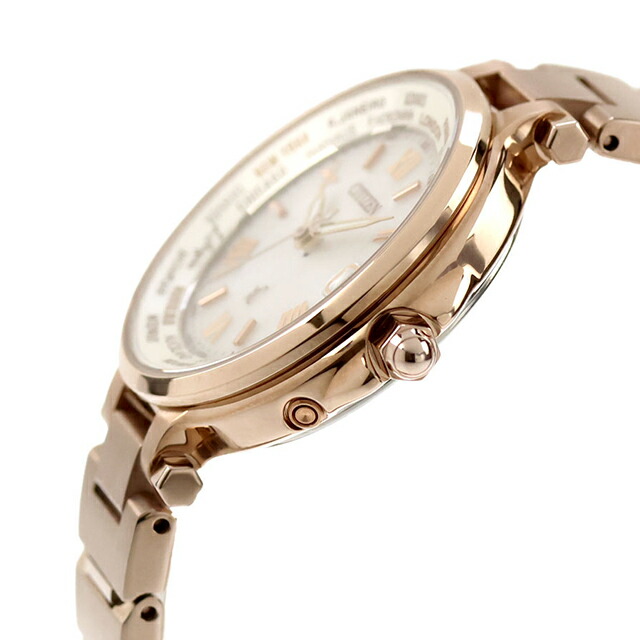 シチズン クロスシー basic collection エコドライブ電波 腕時計 ブランド レディース 電波ソーラー CITIZEN xC EC1017-58A アナログ シルバー ピンクゴールド おしゃれ 防水 軽い 華奢 かわいい プレゼント 女性 実用的