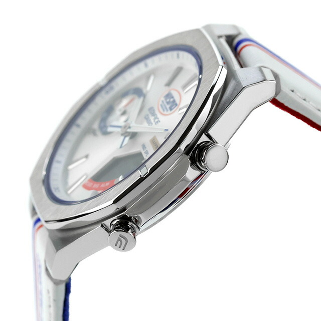 エディフィス EDIFICE クォーツ 電池式 ECB-S10NIS-7A NISMOヘリテージエディション 日産自動車 Bluetooth メンズ 腕時計 ブランド カシオ casio アナデジ シルバー ホワイト 白 おしゃれ 防水 文字盤 大きい プレゼント 男性 実用的