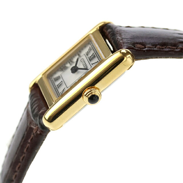 シチズン キー Classic Square エコドライブ 腕時計 ブランド レディース ソーラー CITIZEN Kii EG2797-13A アナログ シルバー ブラウン おしゃれ 防水 軽い 華奢 かわいい プレゼント 女性 実用的