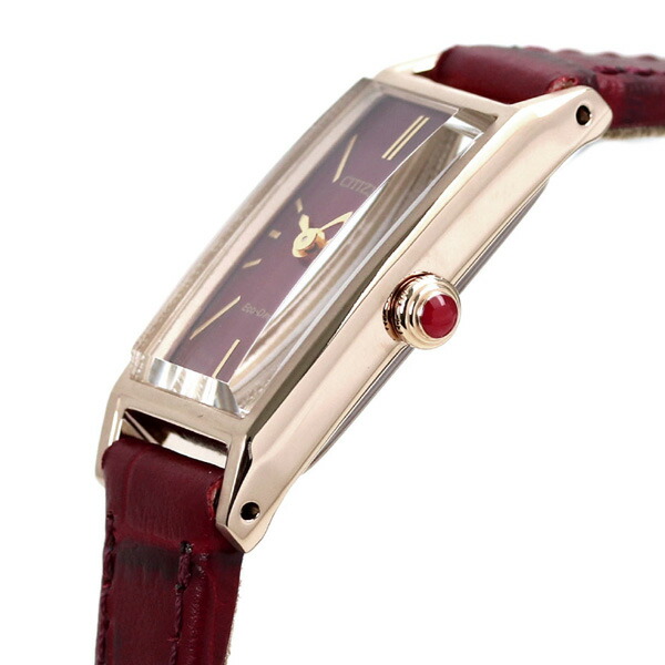 シチズン キー エコドライブ EG7043-09W 腕時計 レディース レッド CITIZEN Kii ブランド おしゃれ 防水 軽い 華奢 かわいい プレゼント 女性 実用的