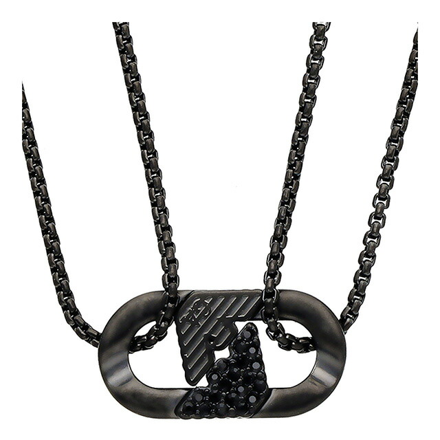 エンポリオ・アルマーニ ネックレス メンズ ブランド EMPORIO ARMANI EGS3172001 ブラック