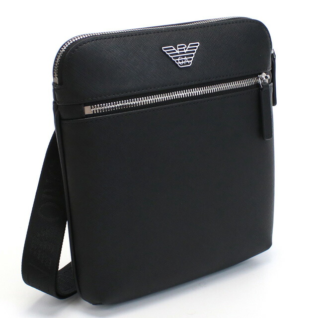 エンポリオ・アルマーニ 斜め掛けショルダーバッグ メンズ EMPORIO ARMANI ポリアミド ポリエステル Y4M185 BLACK ブラック バッグ 斜めがけ ブランド 高級 おしゃれ プレゼント 男性 実用的 かっこいい