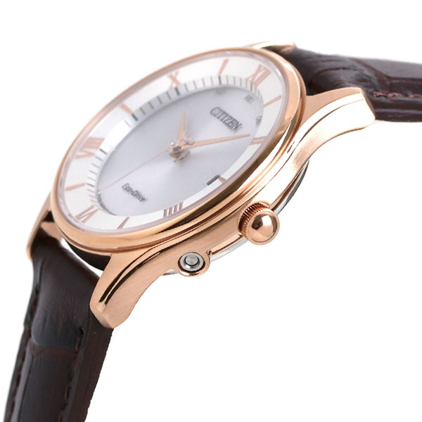 シチズン コレクション エコドライブ電波時計 薄型 レディース 腕時計 ソーラー電波腕時計 ソーラー電波時計 ES0002-06A CITIZEN シルバー ダークブラウン ブランド おしゃれ 防水 プレゼント 女性 実用的