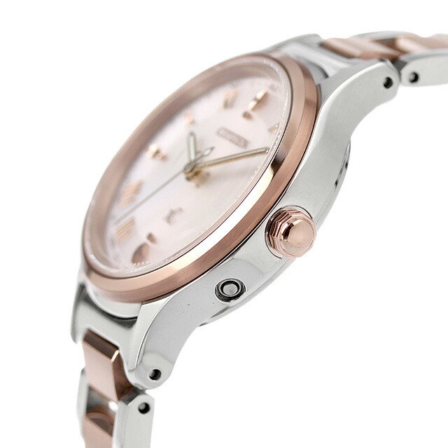 シチズン クロスシー ヒカリコレクション 光発電エコドライブ電波 腕時計 ブランド レディース チタン ソーラー電波 CITIZEN xC ES9496-64W アナログ シルバーベージュ ピンクゴールド 日本製