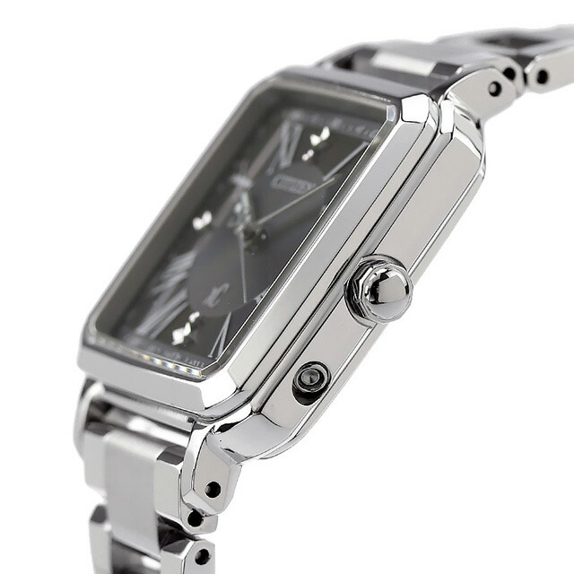 シチズン クロスシー hikari collection Square 2way Model Titania Happy Flight 光発電エコドライブ電波 腕時計 ブランド レディース チタン 替えベルト 電波ソーラー CITIZEN xC ES9500-69E アナログ ブラック 黒 日本製