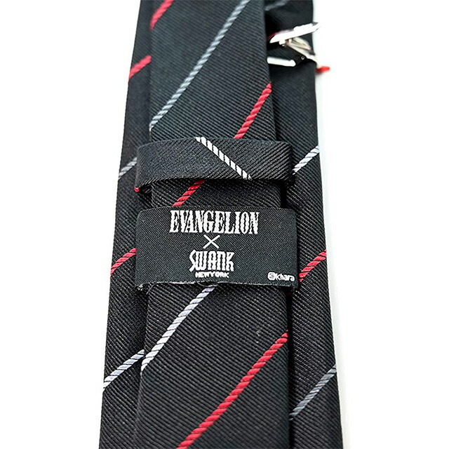 SWANK×EVANGELION スワンク ネクタイピン エヴァ コラボ ブランド ヱヴァンゲリヲン タイバー×ネクタイセット ロンギヌスの槍 タイピン EVA-2021-TIE01 レッド メンズ アクセサリー 誕生日 ギフト プレゼント 実用的