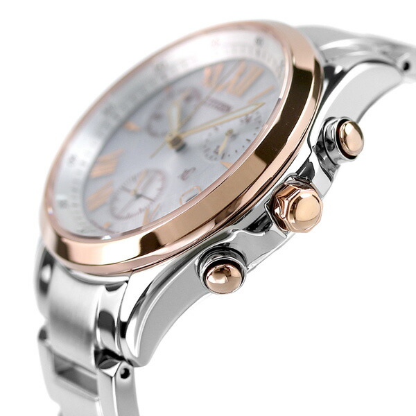 シチズン クロスシー クロノグラフ ソーラー レディース FB1404-51A CITIZEN XC 腕時計 シルバー ブランド おしゃれ 防水 軽い 華奢 かわいい プレゼント 女性 実用的