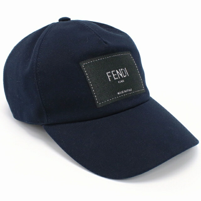 フェンディ キャップ メンズ FENDI コットン100% イタリア FXQ768 ネイビー系 小物 選べるモデル プレゼント 実用的