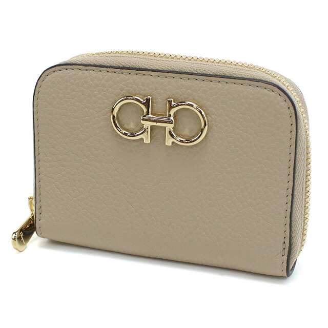 フェラガモ 小銭入れ レディース ブランド FERRAGAMO 22-0406 ベージュ 財布