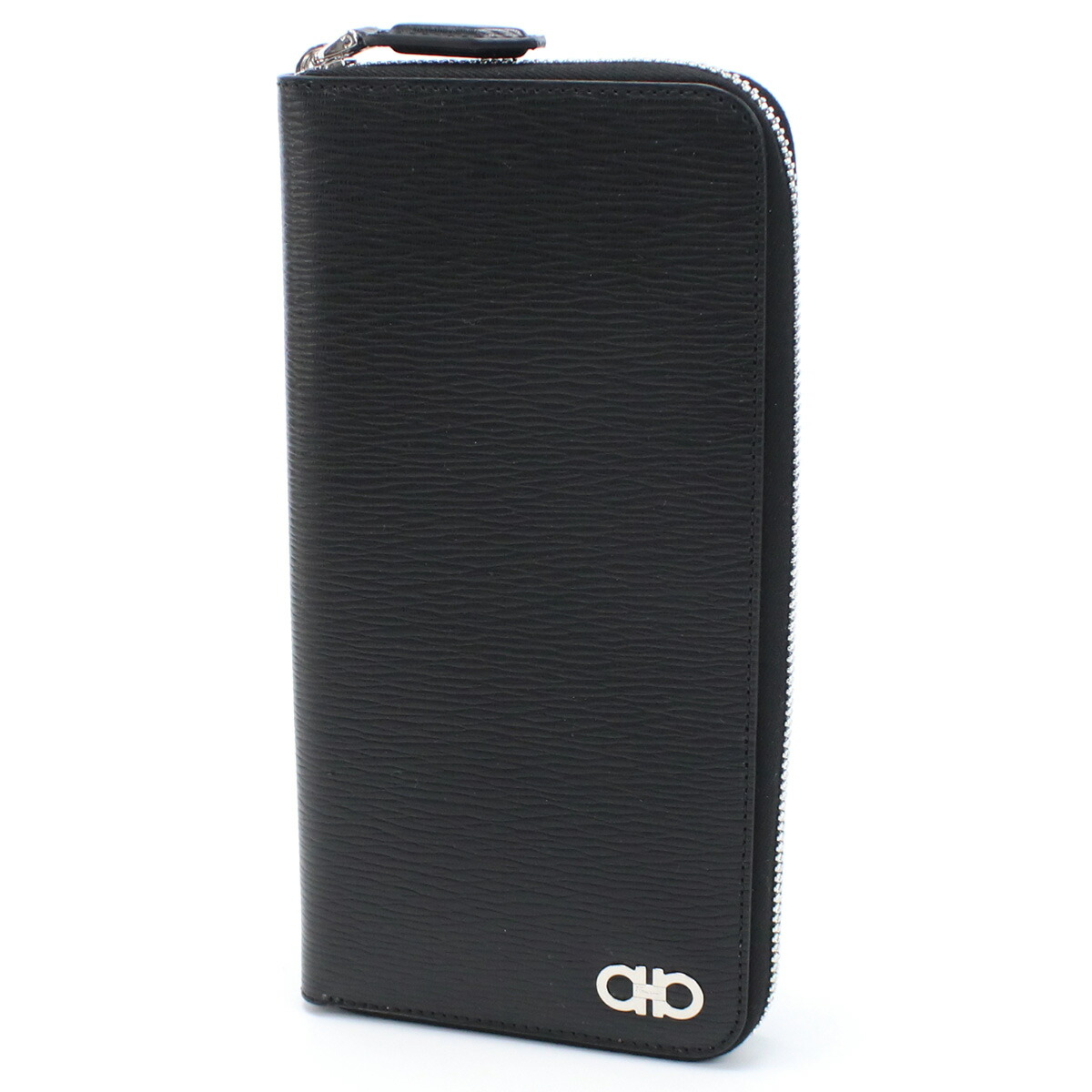 フェラガモ カードケース オーガナイザー メンズ FERRAGAMO カーフ イタリア 66-1074 ブラック 小物 定期入れ ブランド 高級 おしゃれ プレゼント 実用的