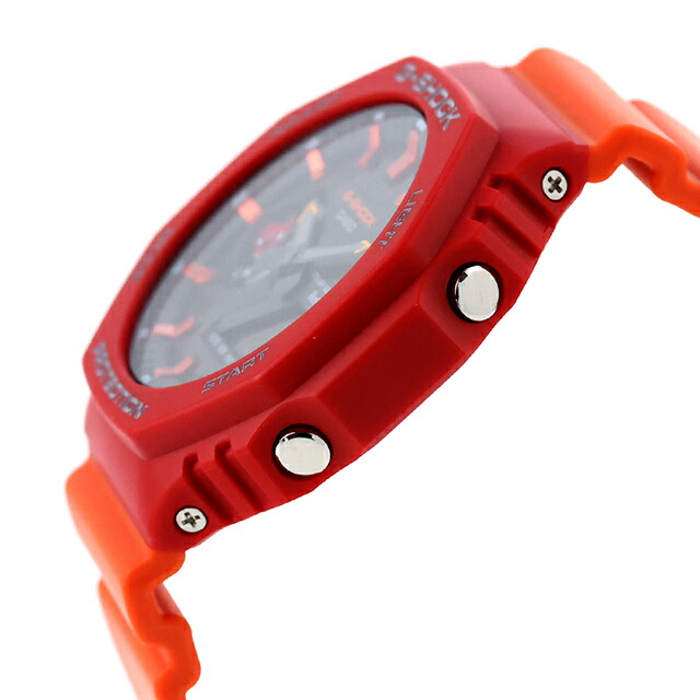 gショック ジーショック 2100 G-SHOCK Charles Darwin Foundationコラボレーションモデル タフソーラー（ソーラー充電システム） GA-B2100-4A Bluetooth メンズ 腕時計 ブランド カシオ casio アナデジ ブラック オレンジ レッド 黒 おしゃれ 防水 プレゼント 男性 実用的