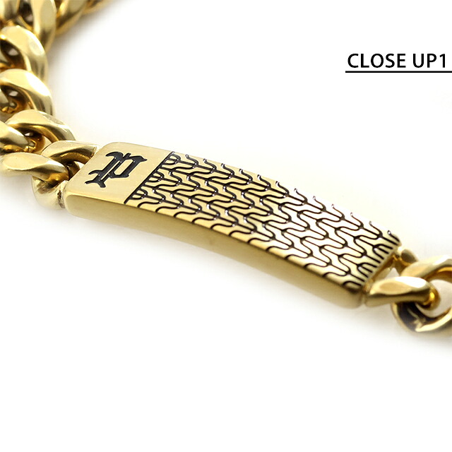 ポリス ブレスレット メンズ ブランド POLICE チェーンメイル CHAINMALE プレート GB0078102 ゴールド アクセサリー 腕輪 ジュエリー ブランド 高級 おしゃれ プレゼント 男性 実用的 かっこいい